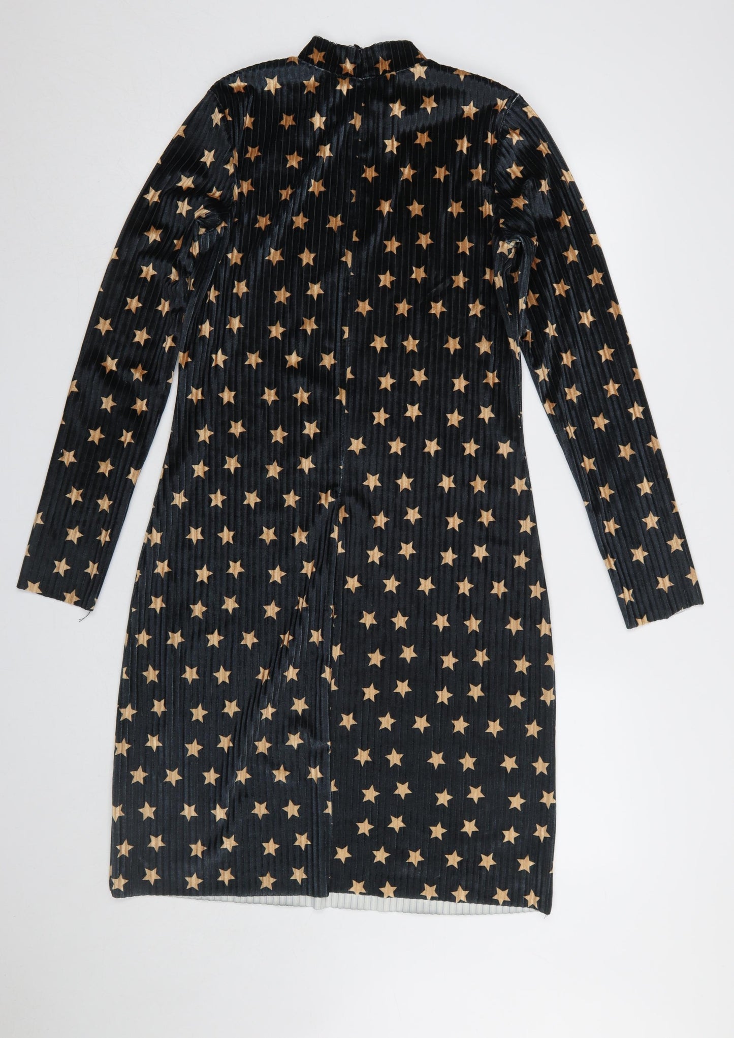 Glamorous Women's Black Star Velvet Shift Dress Size S
