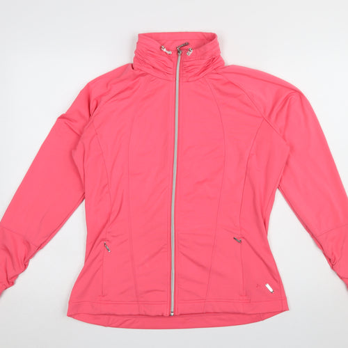 Green Lamb Women’s Pink Full Zip Sweatshirt Size M Polyester Blend Activewear