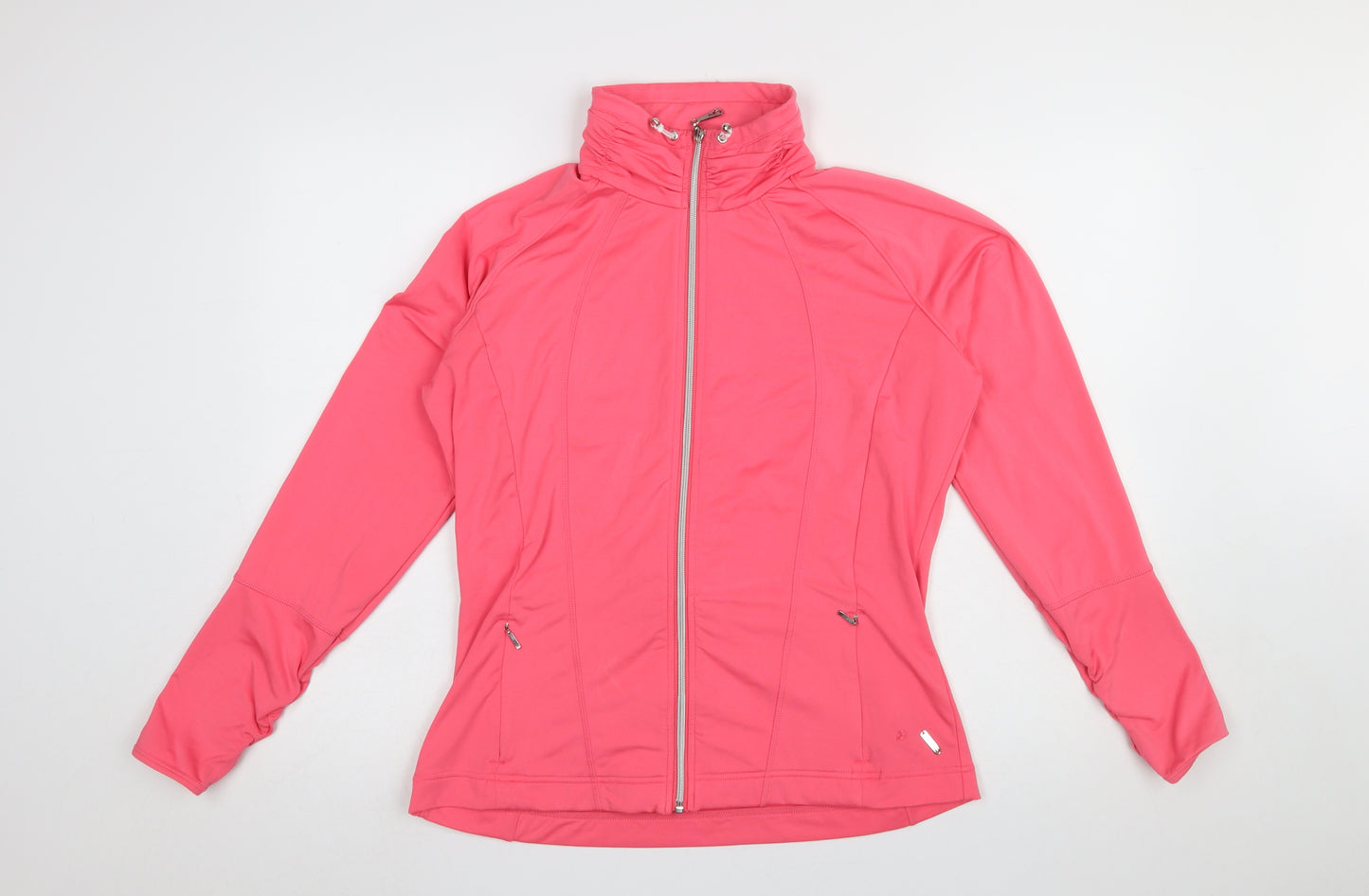 Green Lamb Women’s Pink Full Zip Sweatshirt Size M Polyester Blend Activewear
