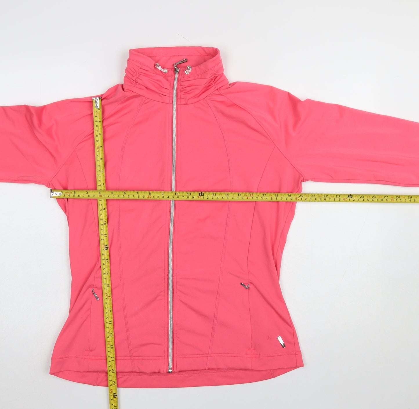Green Lamb Women’s Pink Full Zip Sweatshirt Size M Polyester Blend Activewear