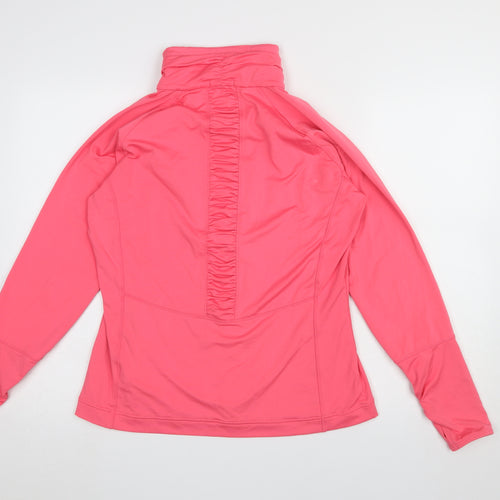 Green Lamb Women’s Pink Full Zip Sweatshirt Size M Polyester Blend Activewear