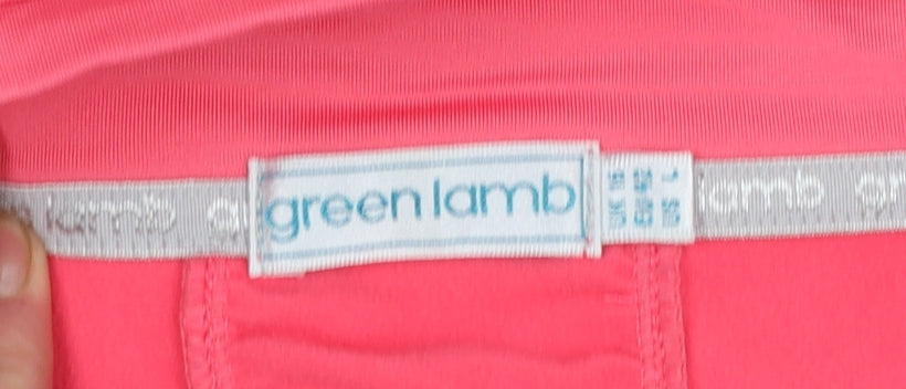 Green Lamb Women’s Pink Full Zip Sweatshirt Size M Polyester Blend Activewear