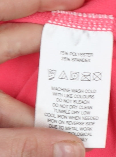 Green Lamb Women’s Pink Full Zip Sweatshirt Size M Polyester Blend Activewear
