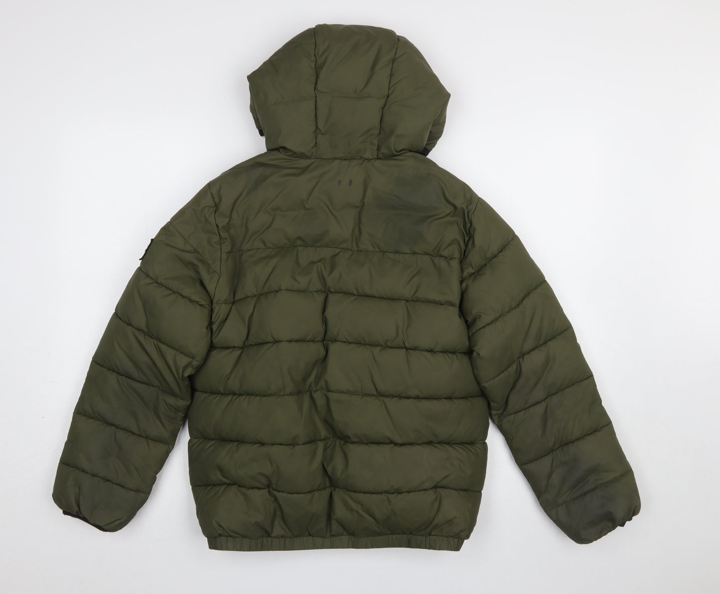 Calvin Klein Jeans Women Green Size 12 Hooded Puffer Jacket