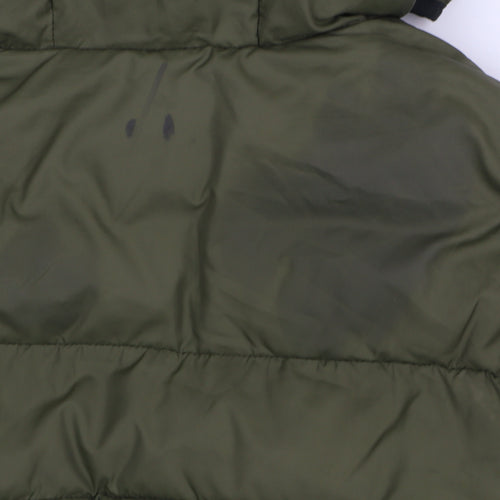 Calvin Klein Jeans Women Green Size 12 Hooded Puffer Jacket