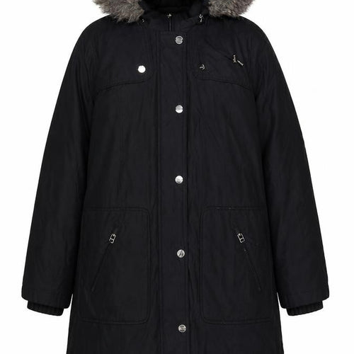 Marks and Spencer Per Una Stormwear Black Hooded Parka Coat Women's Medium