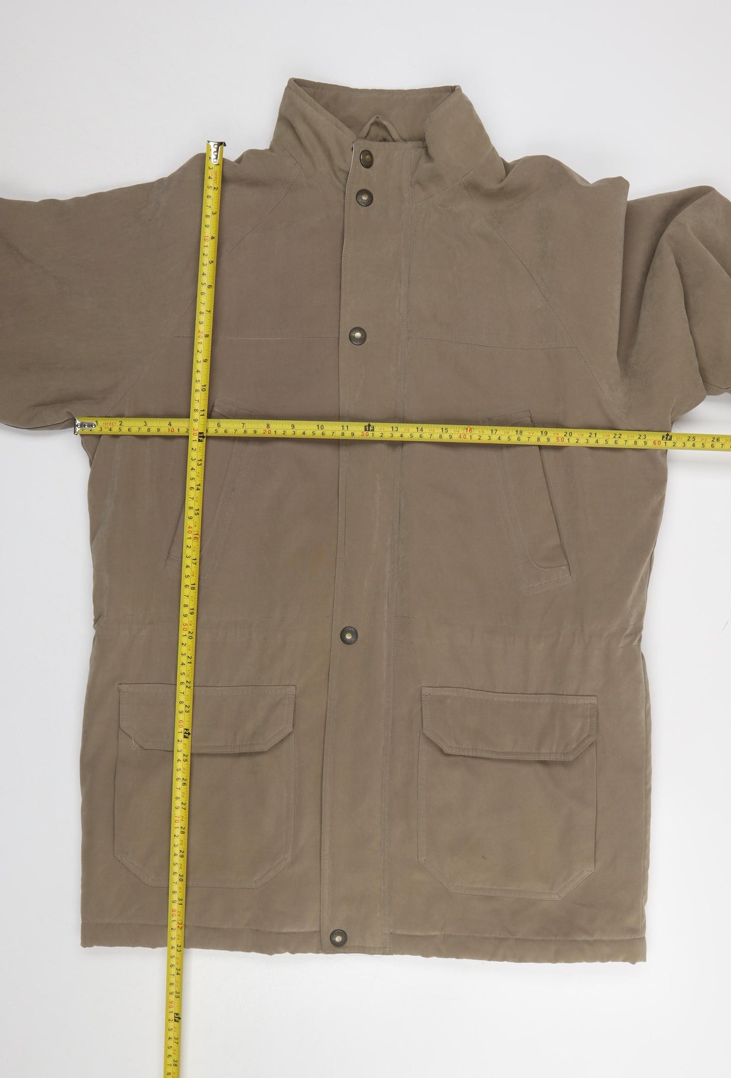 BHS Men's Brown Medium Parka Jacket 38in Chest Polyester Blend