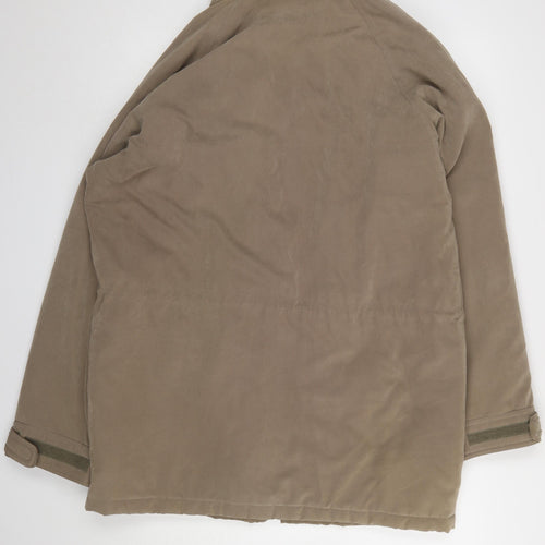 BHS Men's Brown Medium Parka Jacket 38in Chest Polyester Blend