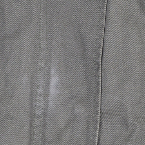 New Look Women’s Green Hooded Parka Coat Size 10 Long Twill Cotton Blend