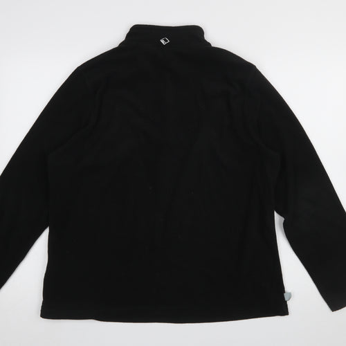 Regatta Great Outdoors Women Black Fleece 1/2 Zip Pullover UK 16