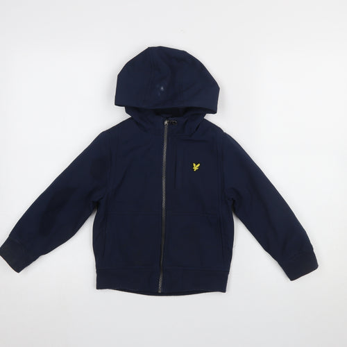 Lyle & Scott Boys Blue Hooded Windbreaker Jacket 5-6 Years
