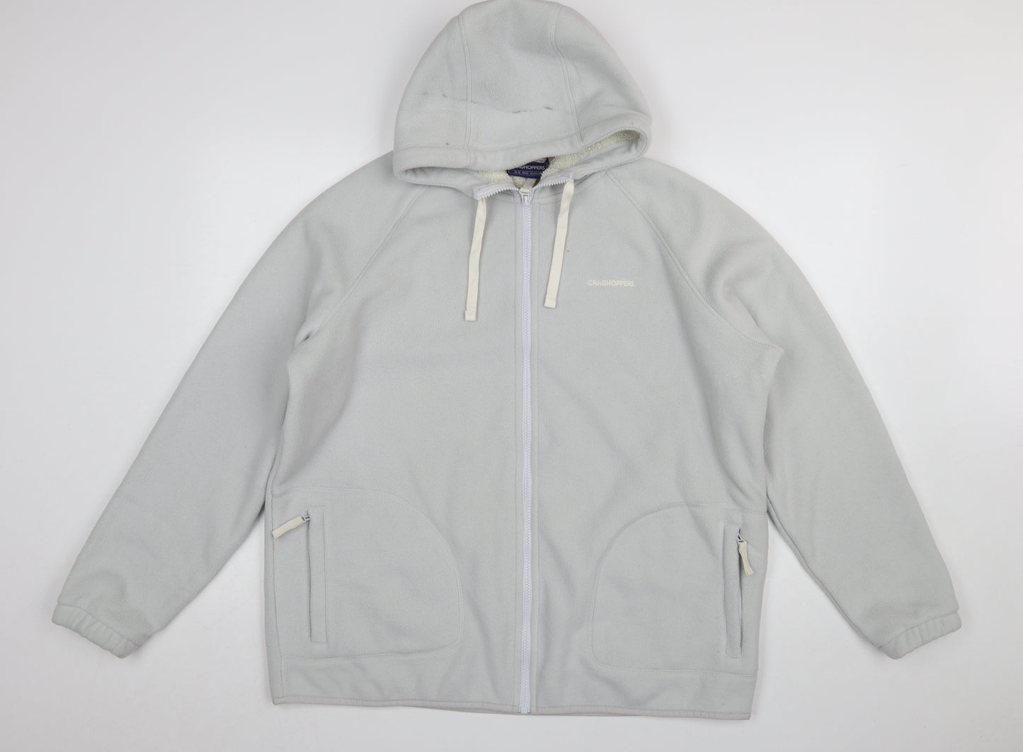 Craghoppers Women’s Grey Fleece Hooded Full Zip Jacket Size 18