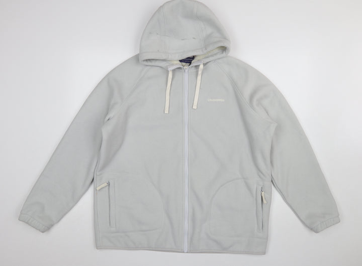 Craghoppers Women’s Grey Fleece Hooded Full Zip Jacket Size 18