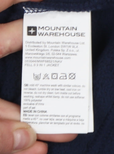 Mountain Warehouse Men's Blue XS Fleece 3-in-1 Jacket