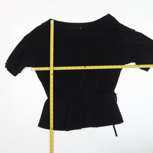 Roland Klein Women’s Black Size 14 Tie Waist Tunic Blouse