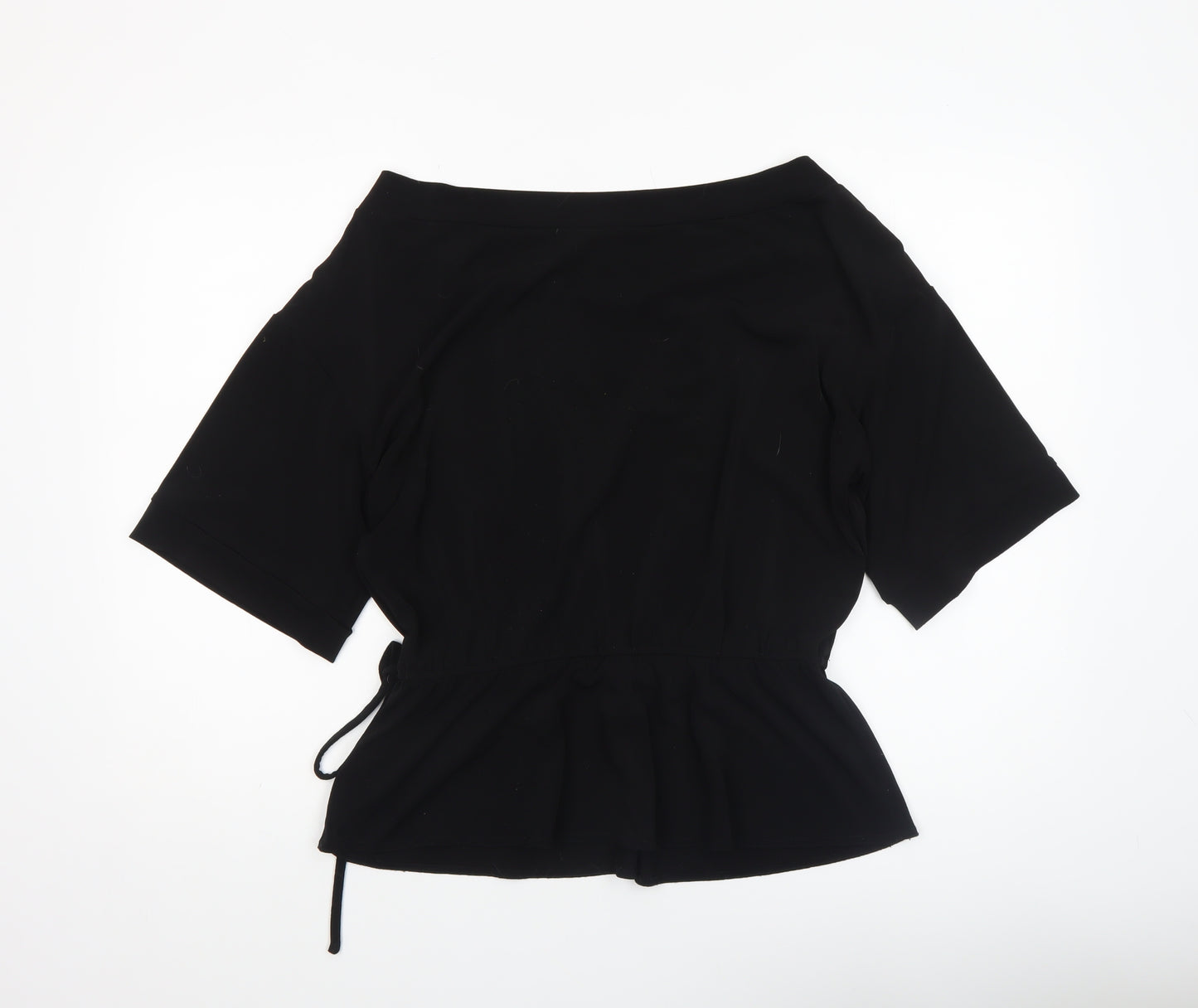 Roland Klein Women’s Black Size 14 Tie Waist Tunic Blouse