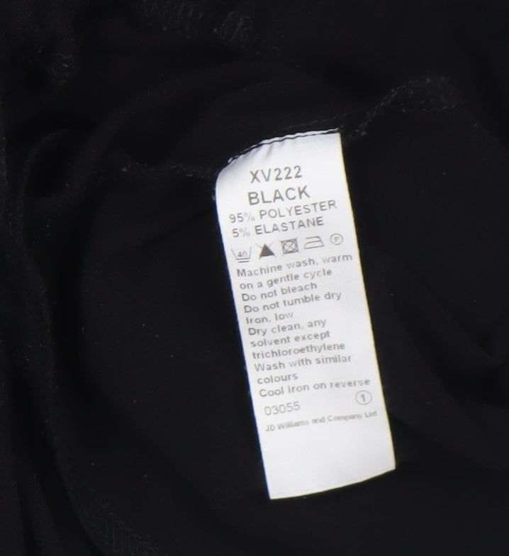 Roland Klein Women’s Black Size 14 Tie Waist Tunic Blouse