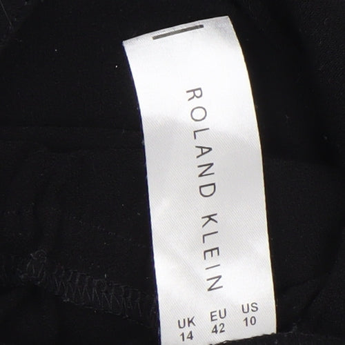 Roland Klein Women’s Black Size 14 Tie Waist Tunic Blouse