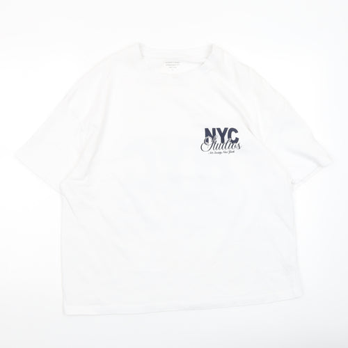 Dunnes Stores Women’s White NYC Print Cotton T-Shirt L
