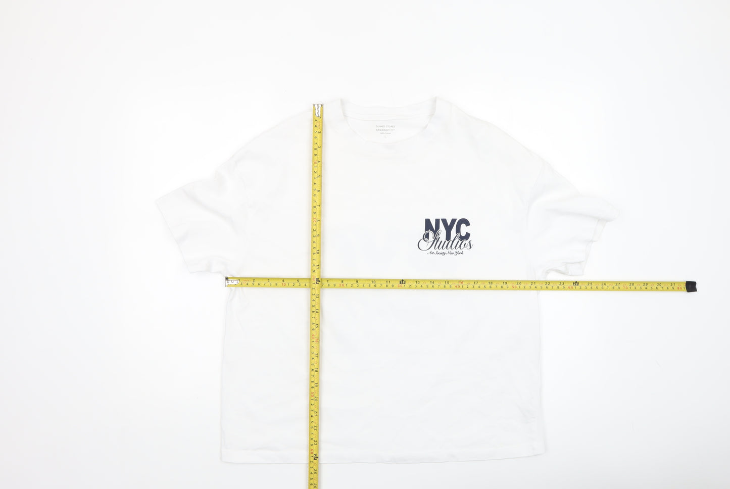 Dunnes Stores Women’s White NYC Print Cotton T-Shirt L