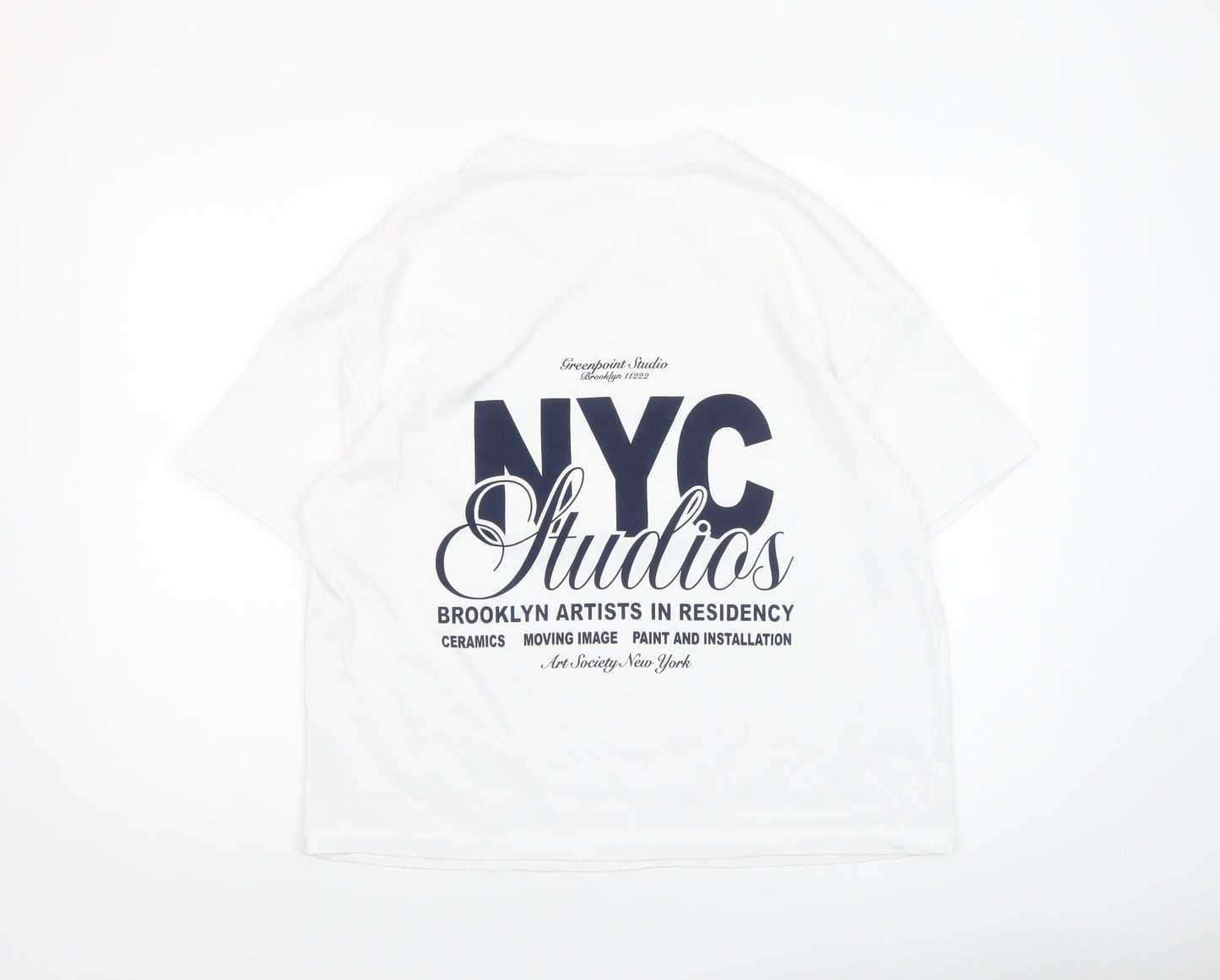 Dunnes Stores Women’s White NYC Print Cotton T-Shirt L
