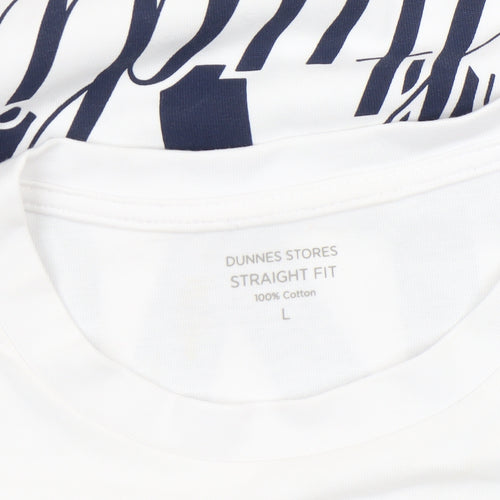 Dunnes Stores Women’s White NYC Print Cotton T-Shirt L