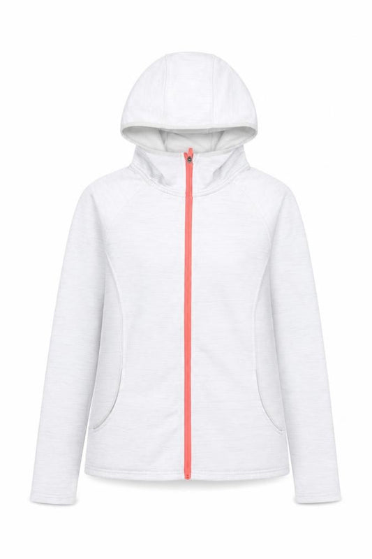 Front view of Mountain Warehouse Women Grey ISOCool Full Zip Hoodie, size 12