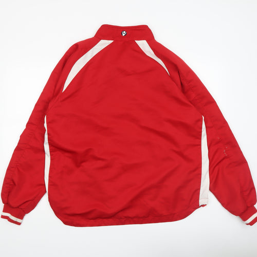 Macron Men's Red XL Sports Training Jacket Football Full Zip
