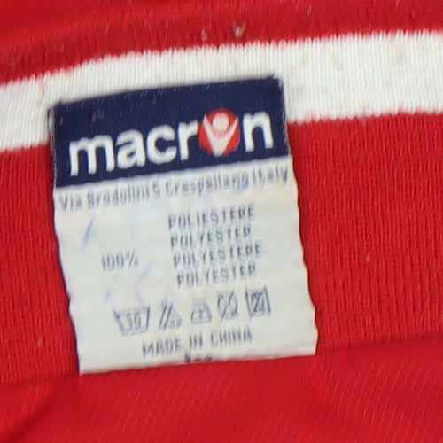 Macron Men's Red XL Sports Training Jacket Football Full Zip
