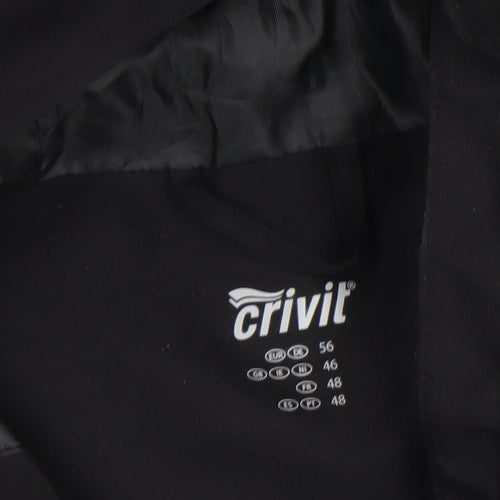 Crivit Men's Black 2XL Softshell Hooded Outdoor Jacket