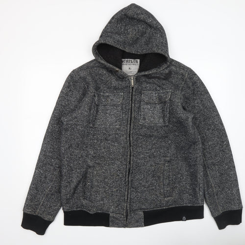 Surplus Men's Grey Hooded Full Zip Jacket XL Lined Casual Style