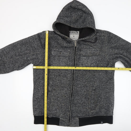 Surplus Men's Grey Hooded Full Zip Jacket XL Lined Casual Style