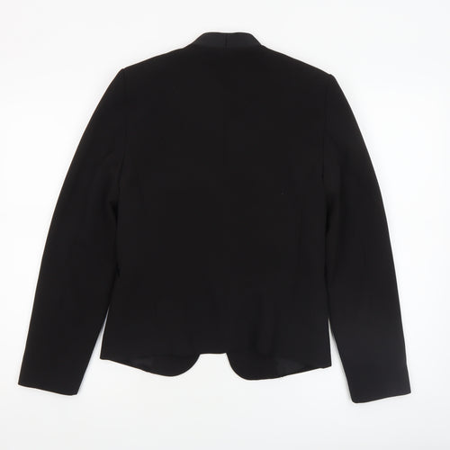 Mango Womens Black XS Tuxedo Blazer Jacket Polyester Blend