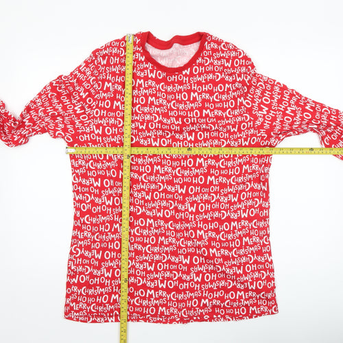 Dunnes Stores Mens Red Christmas Graphic Cotton Pyjama Set L