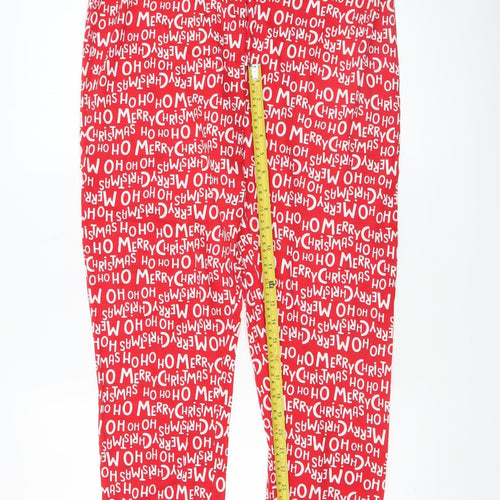 Dunnes Stores Mens Red Christmas Graphic Cotton Pyjama Set L