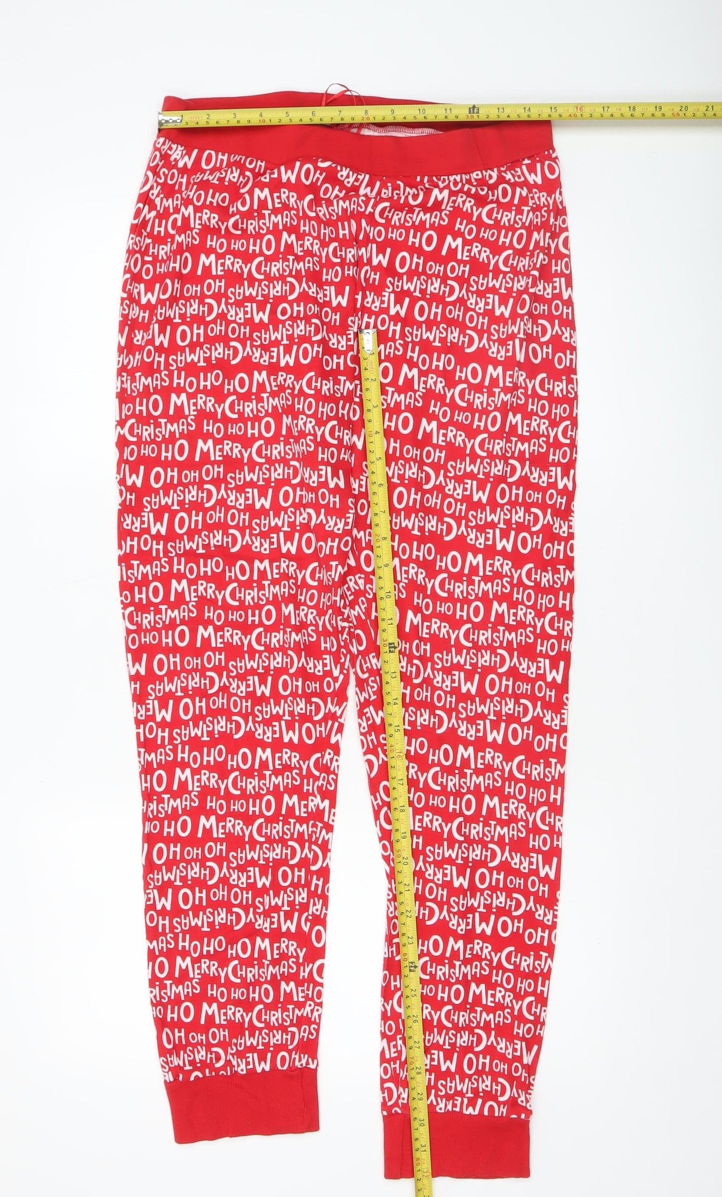 Dunnes Stores Mens Red Christmas Graphic Cotton Pyjama Set L