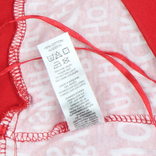 Dunnes Stores Mens Red Christmas Graphic Cotton Pyjama Set L