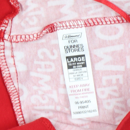 Dunnes Stores Mens Red Christmas Graphic Cotton Pyjama Set L