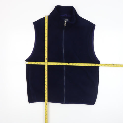 Lands' End Unisex Blue Fleece Zip Waistcoat Bodywarmer S
