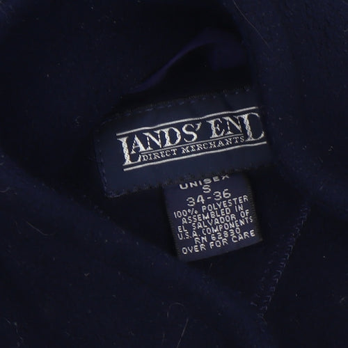 Lands' End Unisex Blue Fleece Zip Waistcoat Bodywarmer S