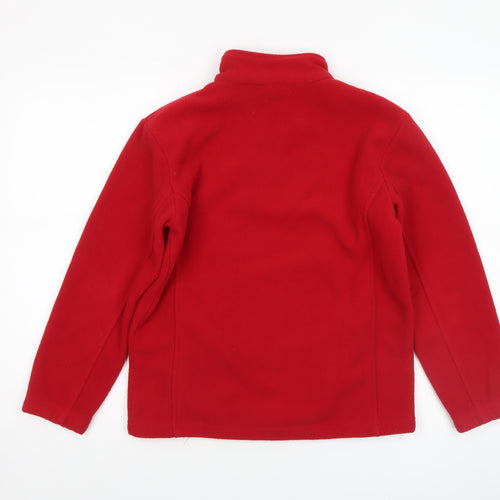 African Tusk Boys Red Fleece 1/4 Zip Pullover Sweatshirt 11-12 Years