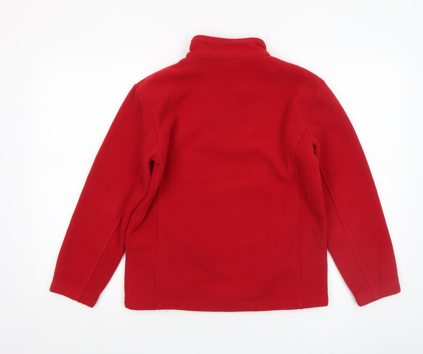 African Tusk Boys Red Fleece 1/4 Zip Pullover Sweatshirt 11-12 Years