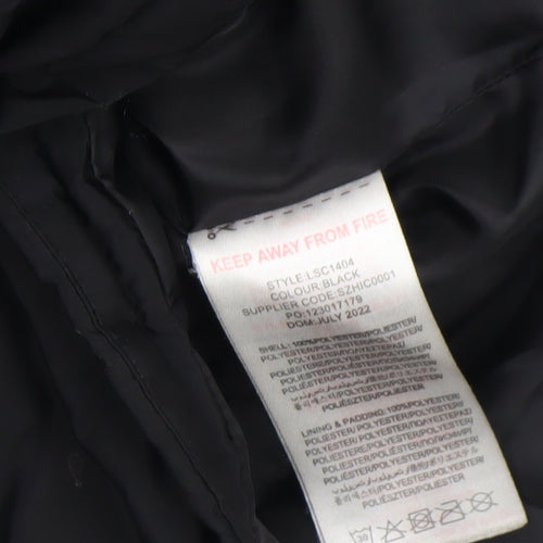 Lyle & Scott Junior Boys Black Hooded Puffer Jacket 7-8 Years Winter Coat