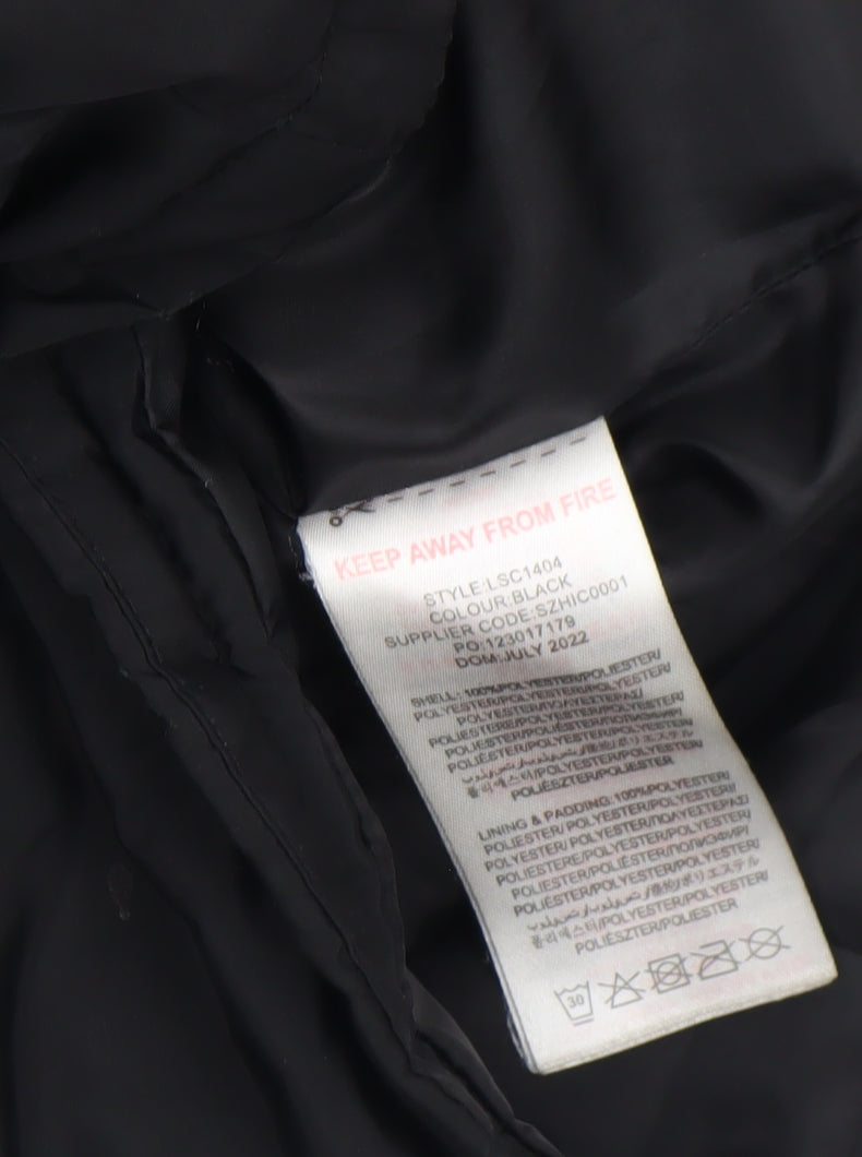 Lyle & Scott Junior Boys Black Hooded Puffer Jacket 7-8 Years Winter Coat