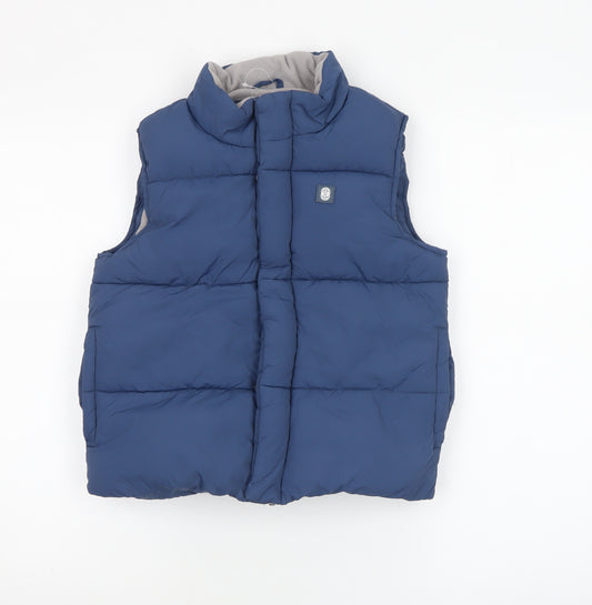 Explore Boys Blue Padded Bodywarmer Gilet 9 Years Lined Zip Outdoor Vest