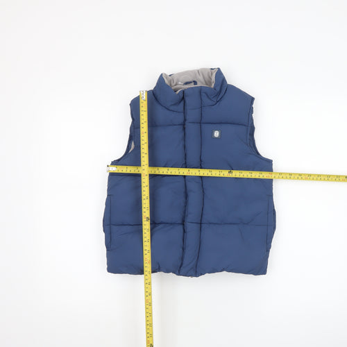 Explore Boys Blue Padded Bodywarmer Gilet 9 Years Lined Zip Outdoor Vest