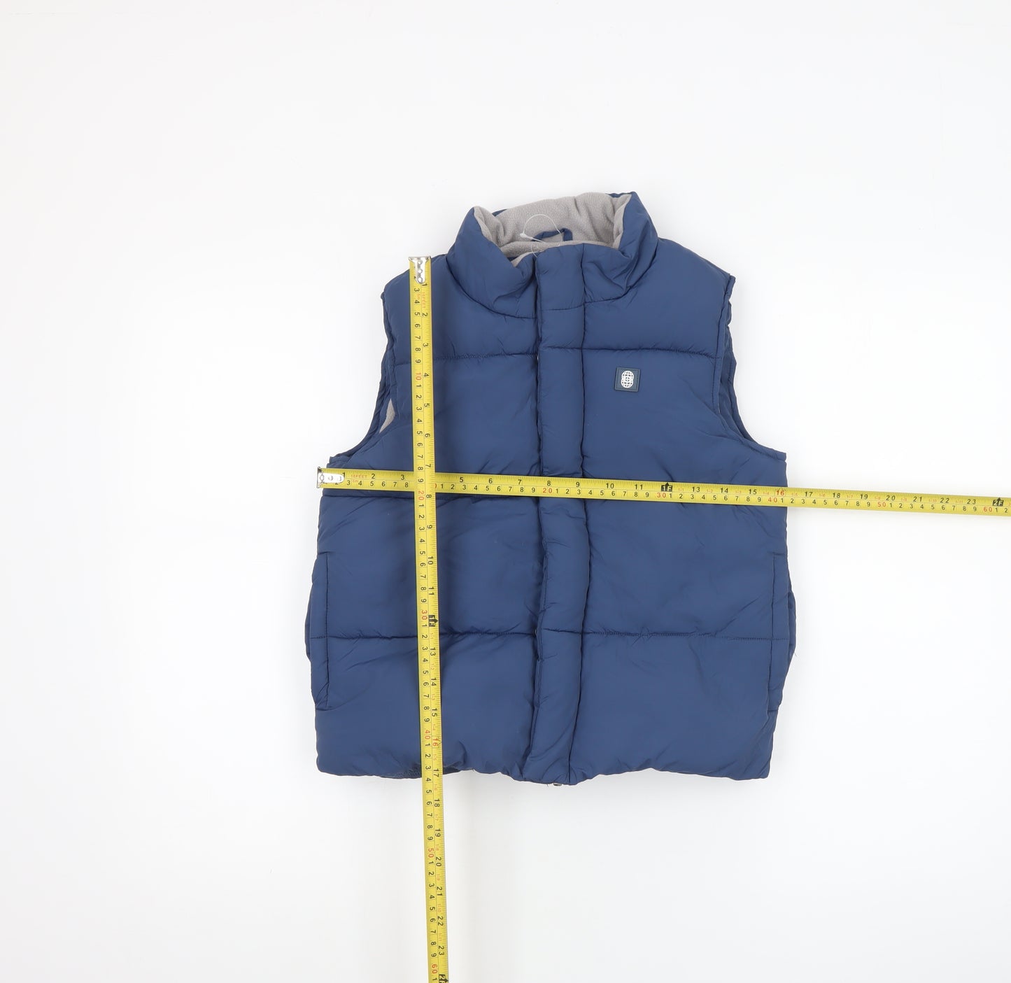 Explore Boys Blue Padded Bodywarmer Gilet 9 Years Lined Zip Outdoor Vest