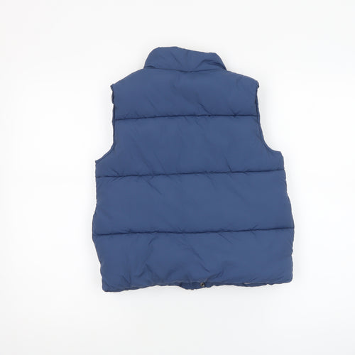 Explore Boys Blue Padded Bodywarmer Gilet 9 Years Lined Zip Outdoor Vest