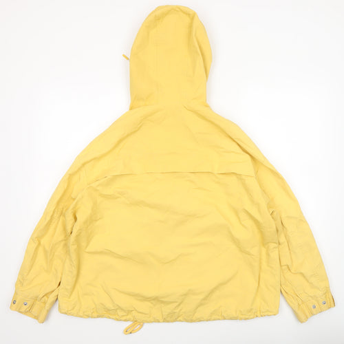 LEDIN Women's Yellow Hooded Anorak Jacket Size S Casual Lightweight