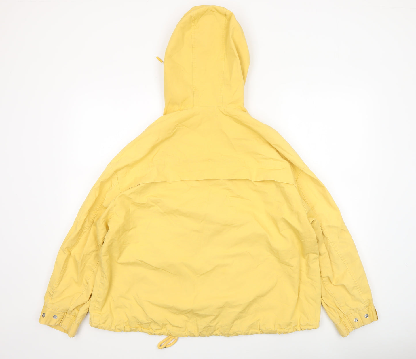 LEDIN Women's Yellow Hooded Anorak Jacket Size S Casual Lightweight